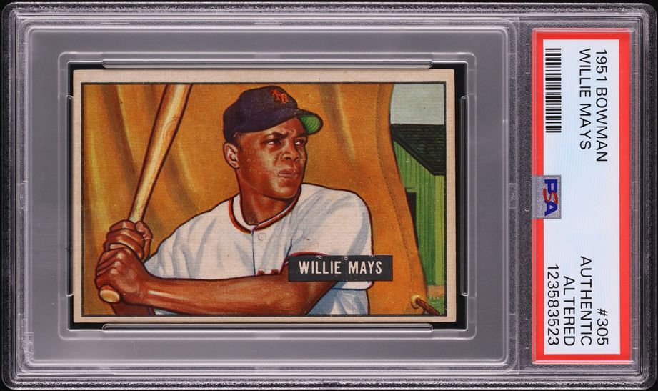 1951 Bowman Willie Mays ROOKIE #305 PSA ALTERED AUTH