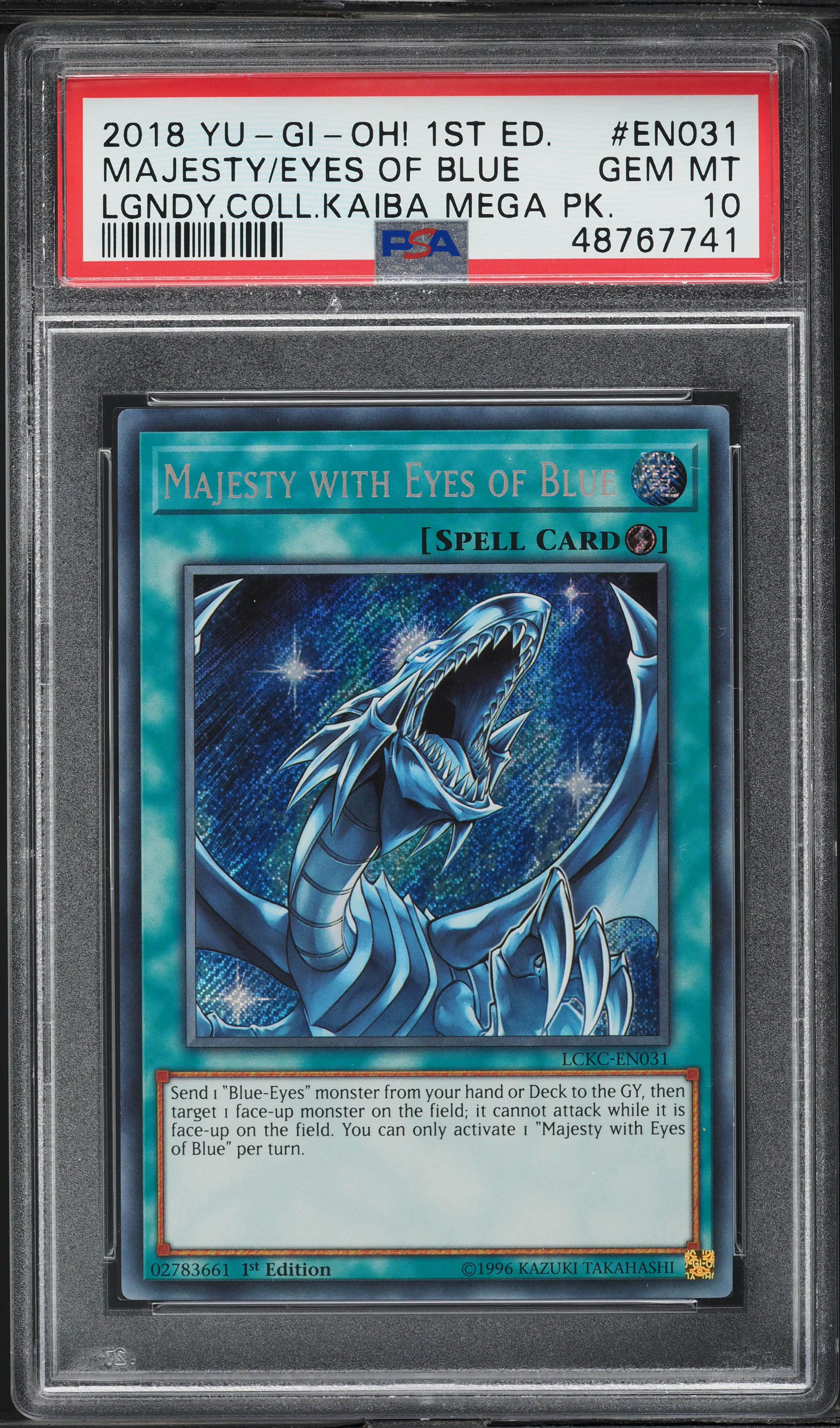 Majesty with Eyes of Blue - LCKC-EN031 - Secret Rare - 1st Edition - Legendary Collection Kaiba Mega Pack (1st Edition)