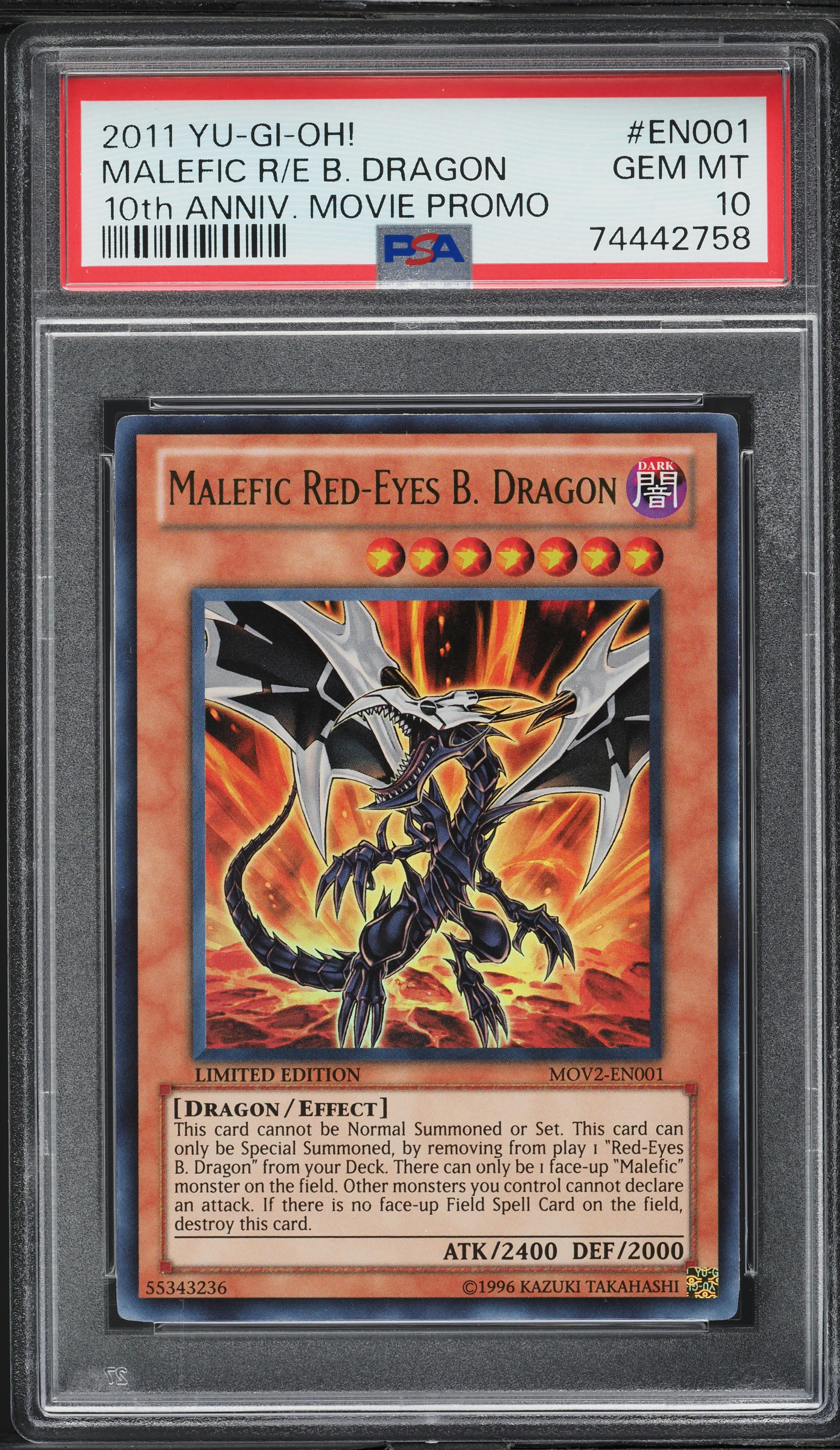 2011 Yu-Gi-Oh! MOV2 Limited Malefic Red-Eyes B. Dragon #MOV2-EN001