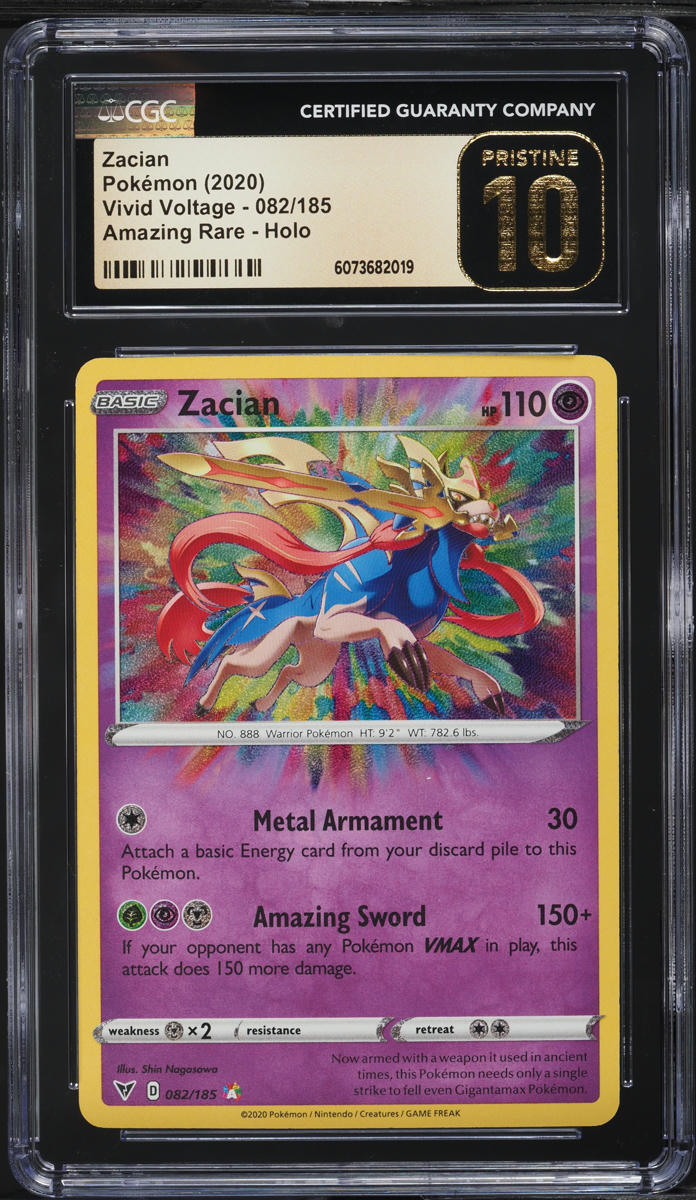 2020 Pokemon SWSH Vivid Voltage Amazing Rare Zacian #82 CGC 10 PRISTINE on  Fanatics Collect
