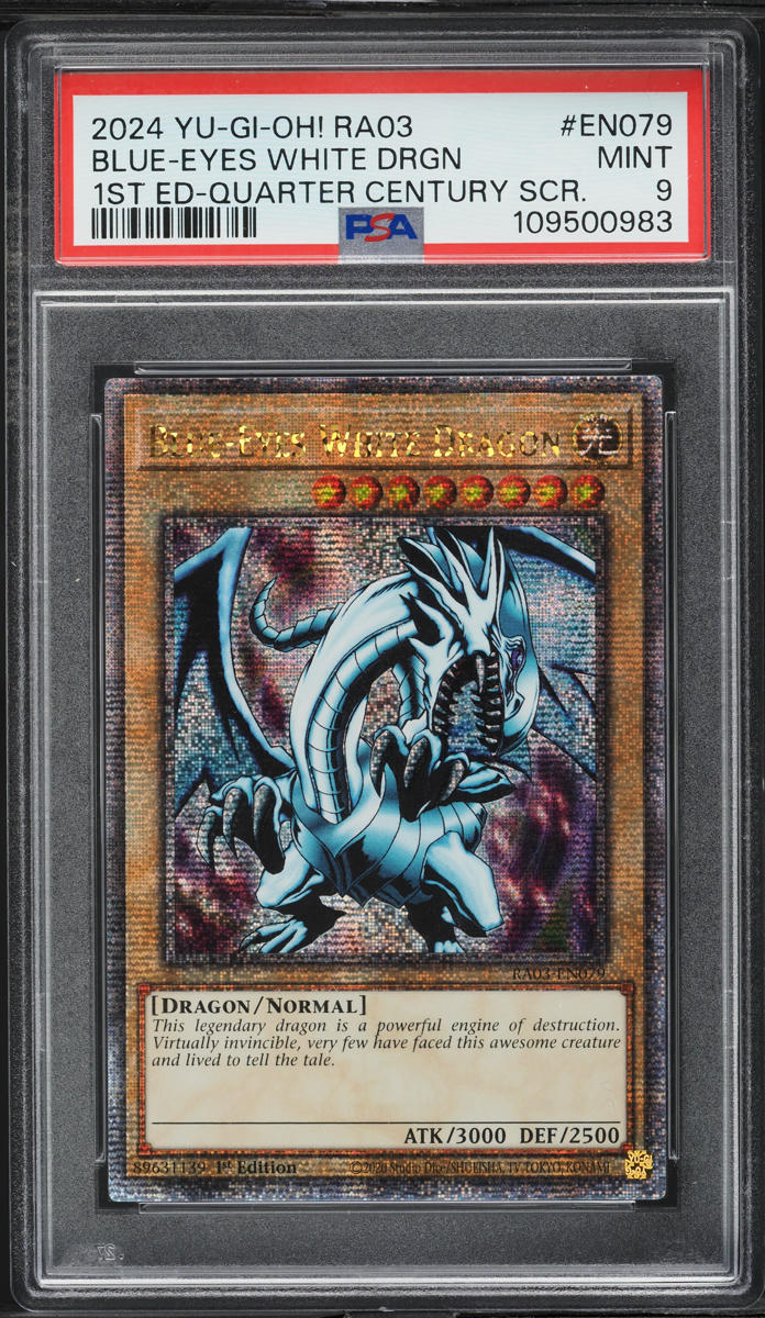 2024 Yu-Gi-Oh! RA03 1st Edition Blue-Eyes White Dragon #RA03-EN079 PSA 9 MINT