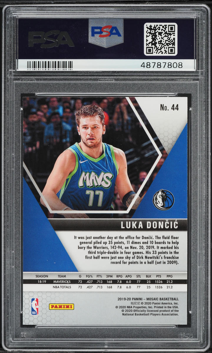 2019 Panini Mosaic Luka Doncic #44 PSA 10 GEM MINT