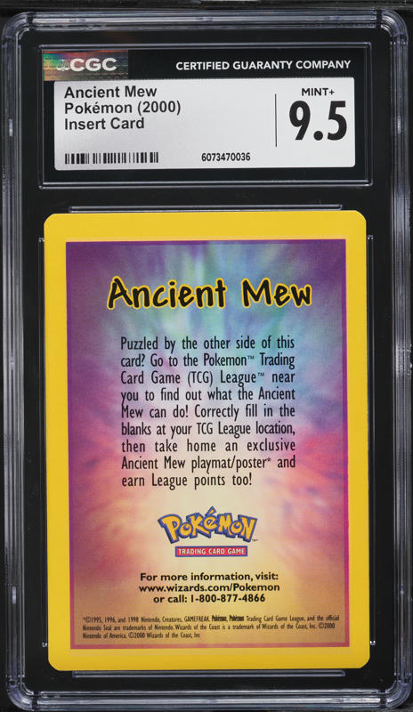 mew pokemon card 1995 1999 Pokmon Pokmon Promo Ancient II (PSA 9 MINT) Mithril Slabs Return the highest Stage Evolution card on that Pokmon to its players hand Pokemon - Mew (8) -