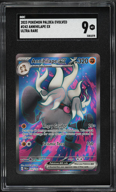 2023 Pokemon SV Paldea Evolved Full Art Annihilape ex #242 SGC 9 MINT