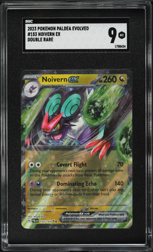 2023 Pokemon Scarlet & Violet Paldea Evolved Holo Noivern ex #153 SGC 9 MINT
