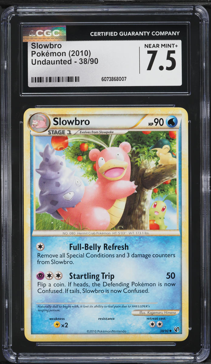 2010 Pokemon Undaunted Slowbro #38 CGC 7.5 NRMT+