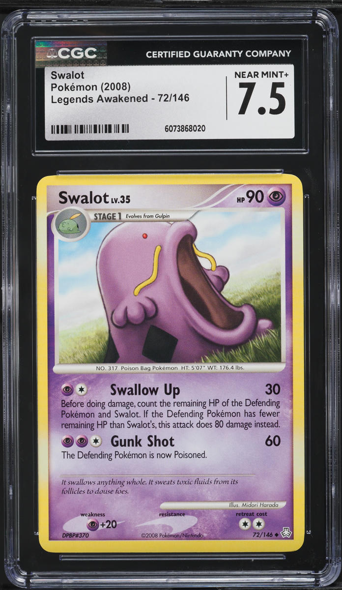 2008 Pokemon Diamond & Pearl Legends Awakened Swalot #72 CGC 7.5 NRMT+ on  Fanatics Collect