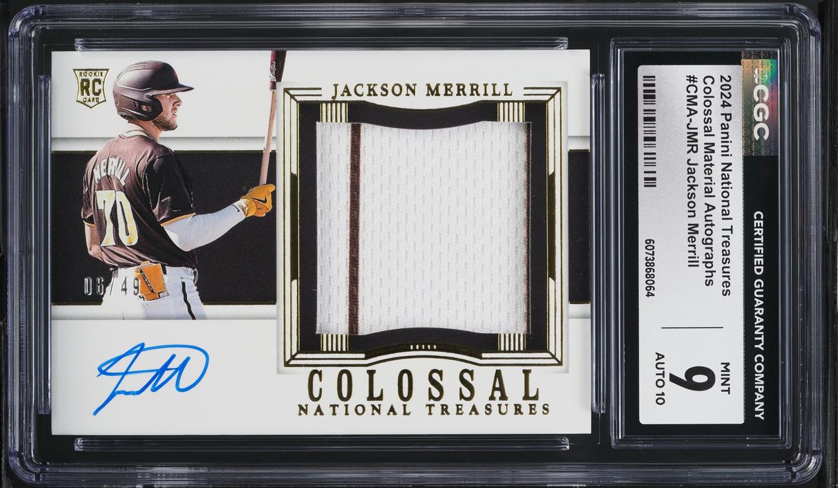 2024 National Treasures Colossal Jackson Merrill ROOKIE PATCH AUTO