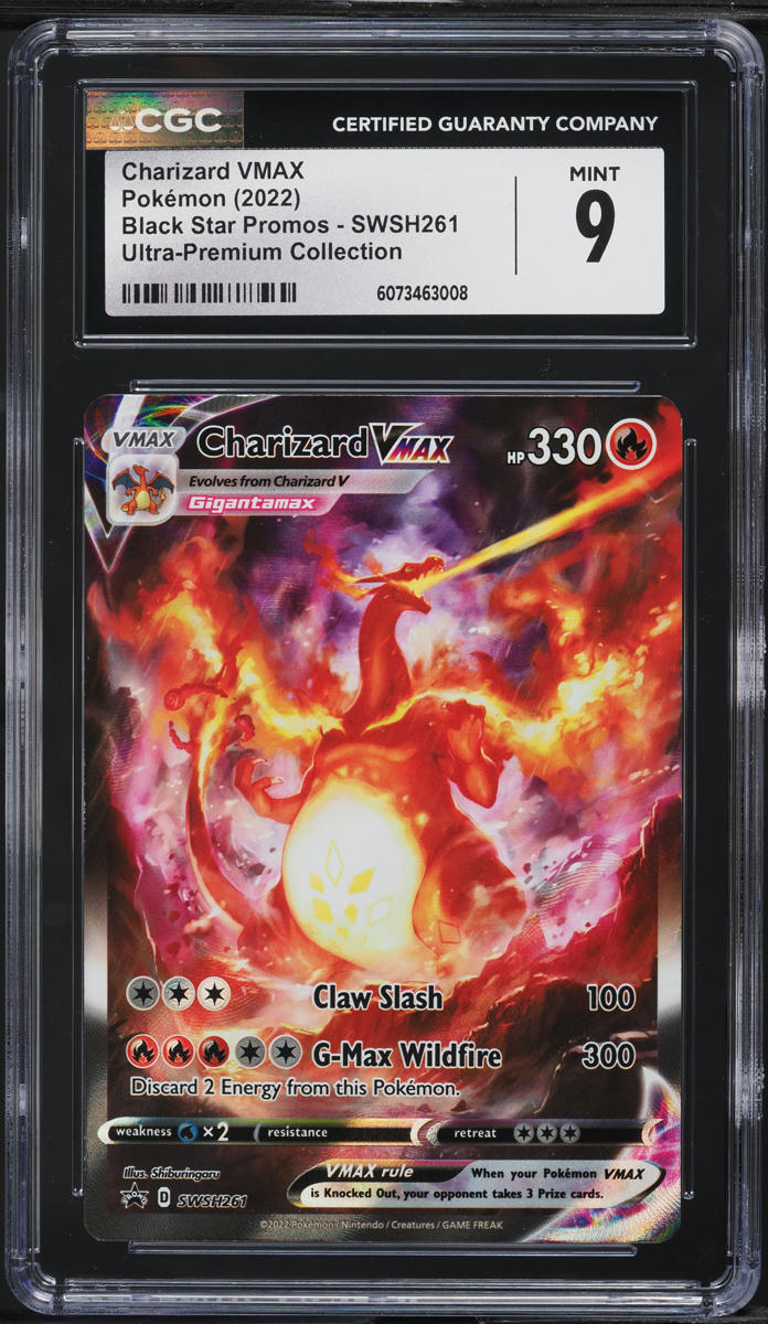2022 Pokemon SWSH Black Star Promo Ultra Premium Charizard VMAX #SWSH261 CGC 9
