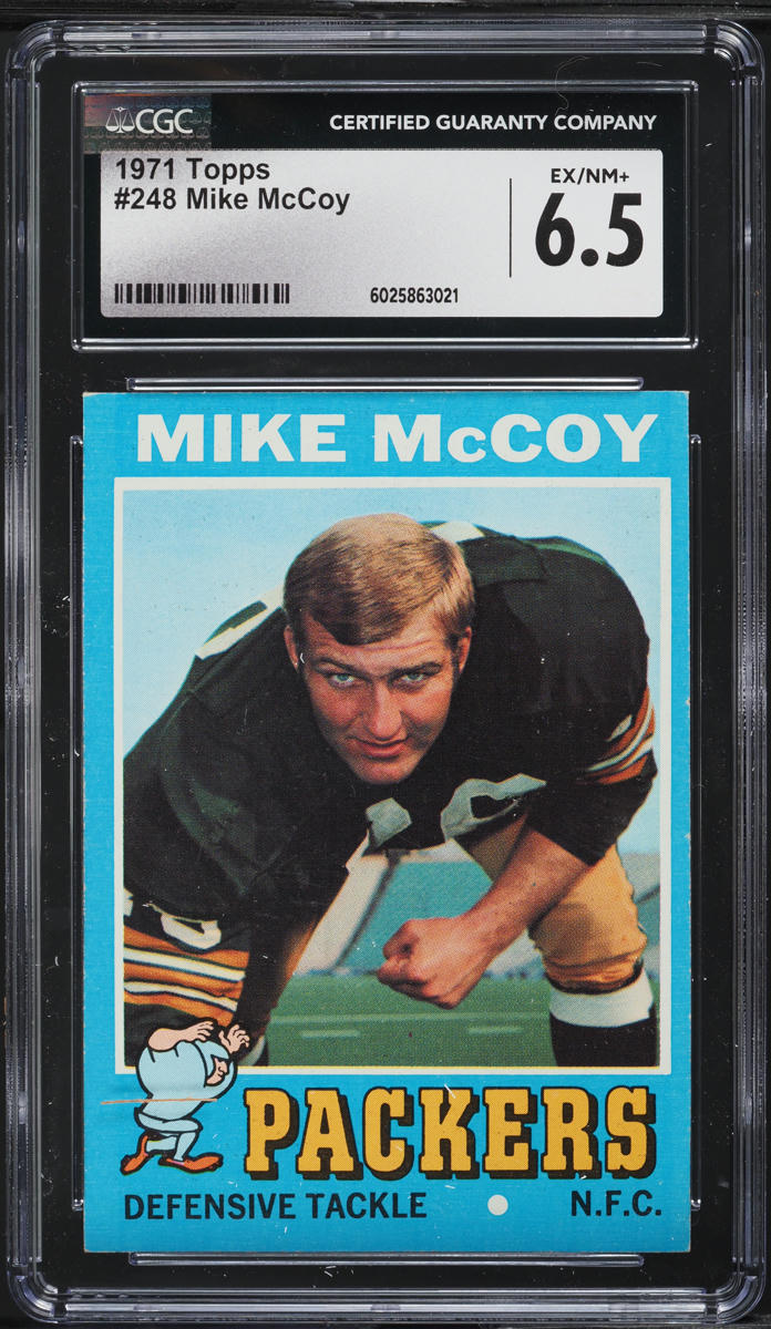 1971 Topps Football Mike McCoy #248 CGC 6.5 EXMT+