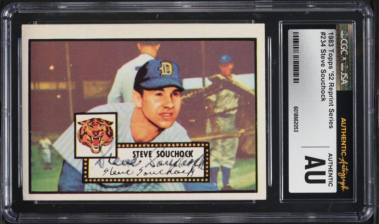 1983 Topps '52 Reprint Series Steve Souchock AUTO #234 CGC AUTH