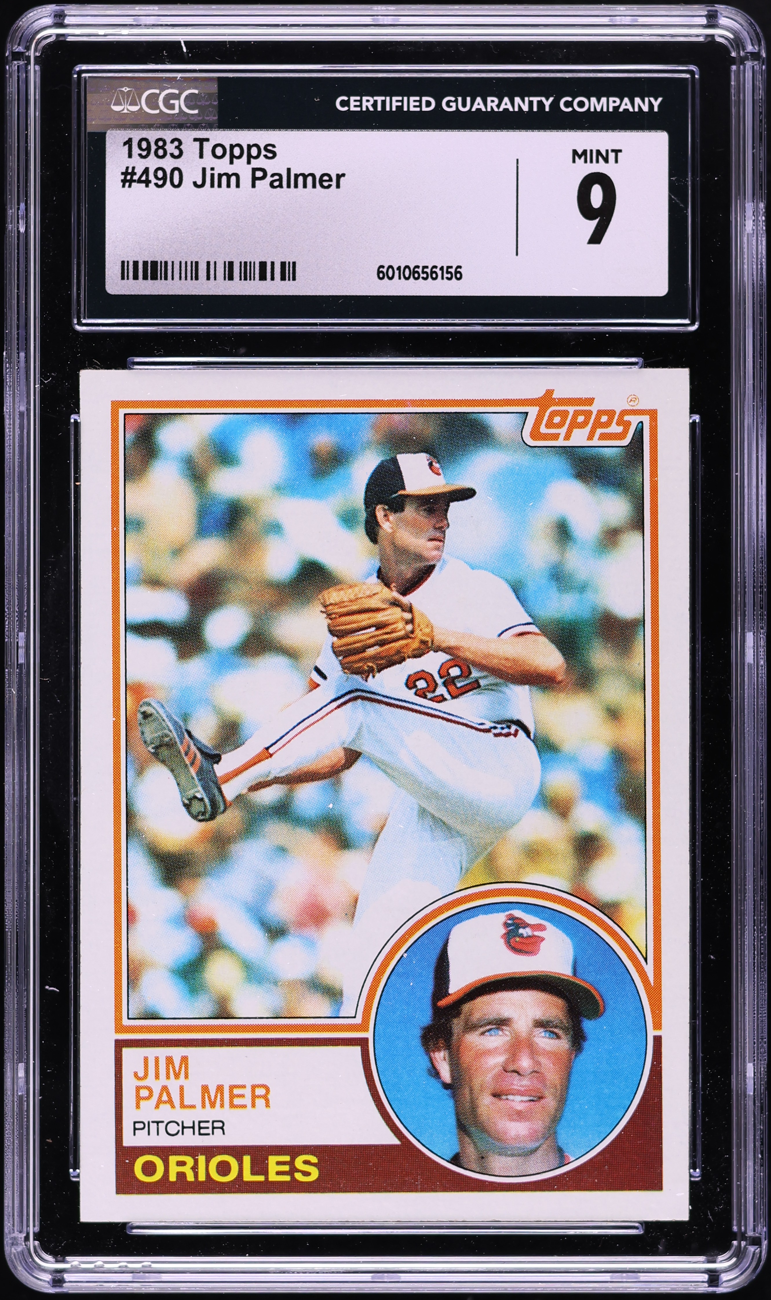 1983 Topps Jim Palmer #490 CGC 9 MINT on Fanatics Collect