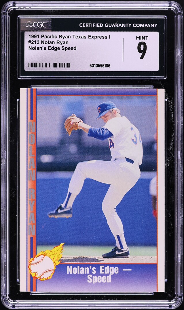 1991 Pacific Ryan Texas Express I Nolan's Edge Speed Nolan Ryan #213 CGC 9 MINT