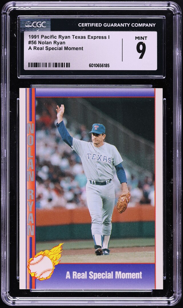 1991 Pacific Ryan Texas Express I A Real Special Moment Nolan Ryan #56 CGC 9