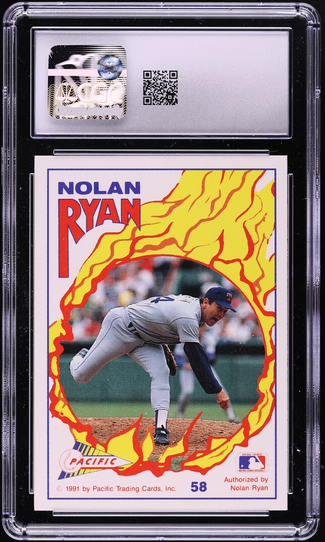 1991 Pacific Ryan Texas Express I Pitching '89 All-Star Game Nolan Ryan CGC 9