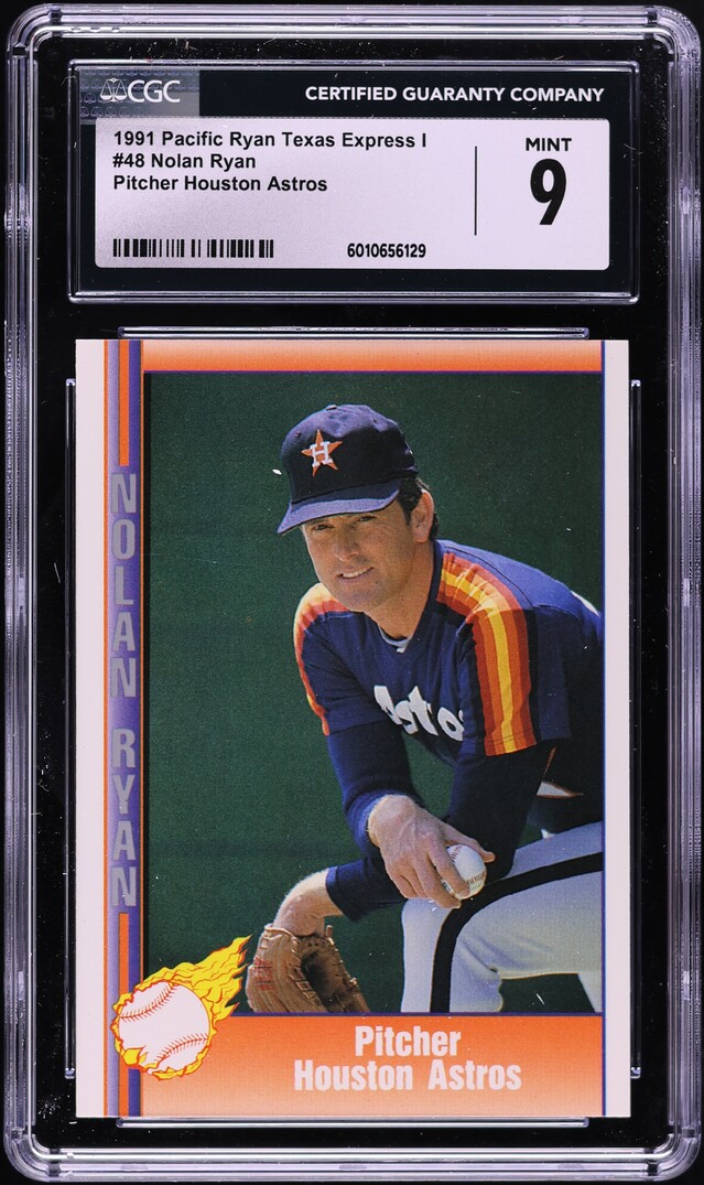 1991 Pacific Ryan Texas Express I Pitcher Houston Astros Nolan Ryan #48 CGC 9