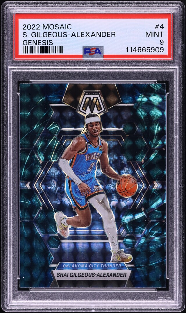 2022 Panini Mosaic Genesis Shai Gilgeous-Alexander #4 PSA 9 MINT