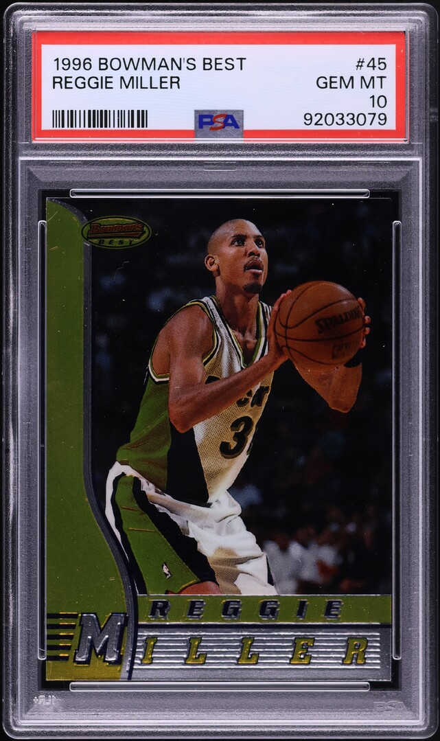 1996 Bowman's Best Reggie Miller #45 PSA 10 GEM MINT
