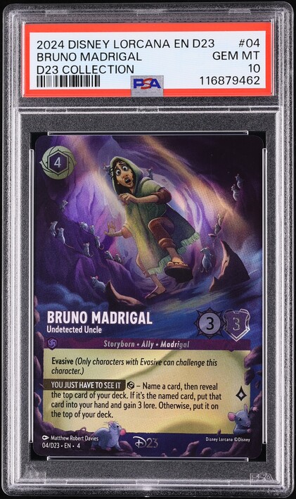 2024 Disney Lorcana Promo D23 Bruno Madrigal #4 PSA 10 GEM MINT