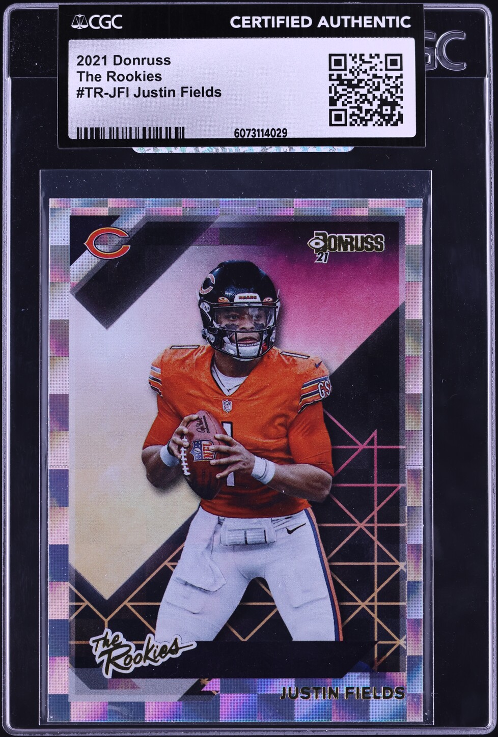 2021 Donruss The Rookies Justin Fields ROOKIE #TR-JFI CGC AUTH