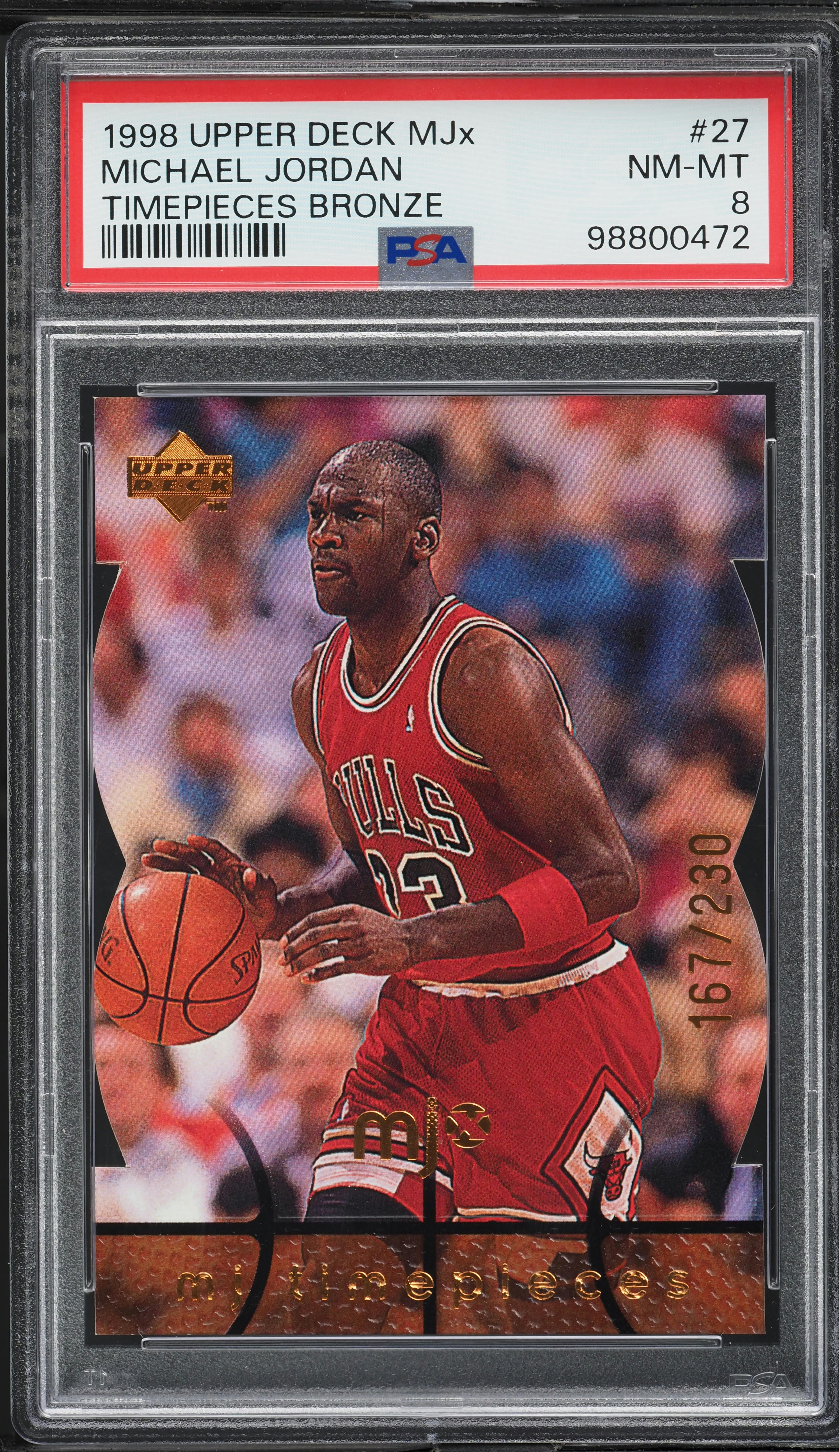 1998 Upper Deck MJx Timepieces Bronze Michael Jordan /230 #27 PSA 