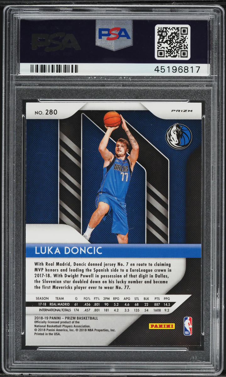 2018 Panini Prizm Fast Break Luka Doncic ROOKIE #280 PSA 10 GEM MINT