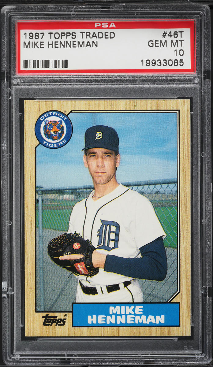 1987 Topps Traded Mike Henneman #46T PSA 10 GEM MINT