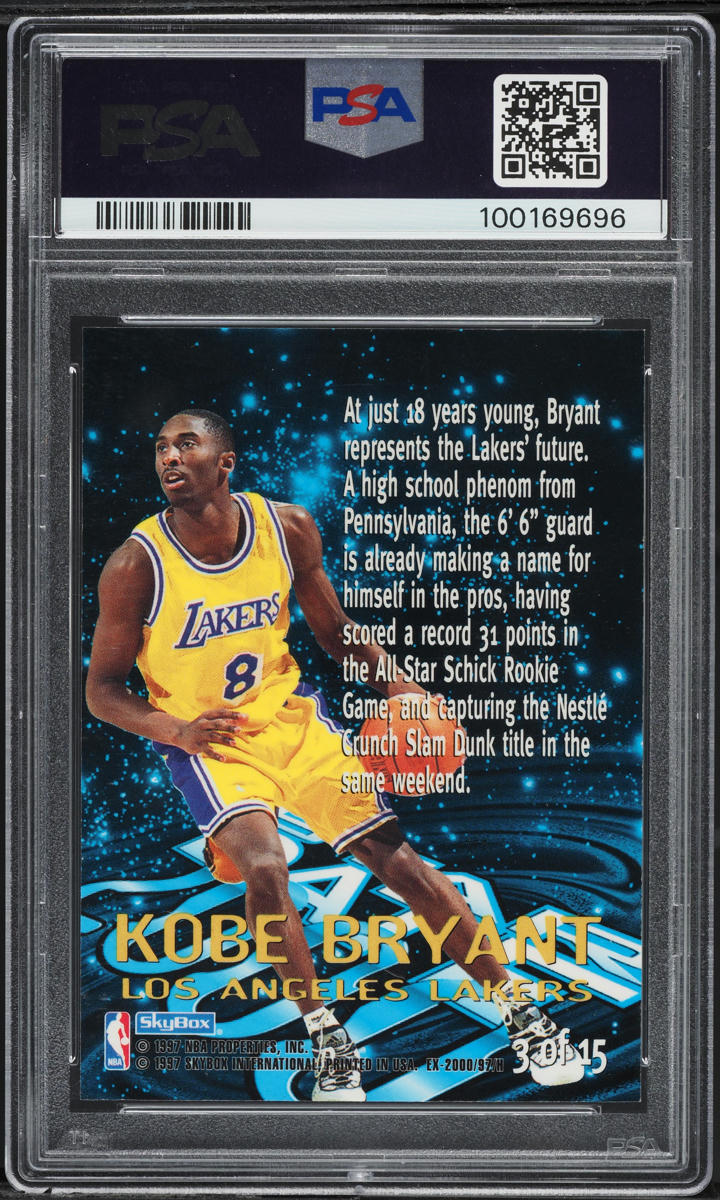 1996 Skybox E-X2000 Star Date 2000 Kobe Bryant ROOKIE #3 PSA 9