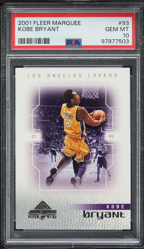 2001 Topps Chrome Black Refractor Kobe Bryant /50 #50 PSA 8.5 NM