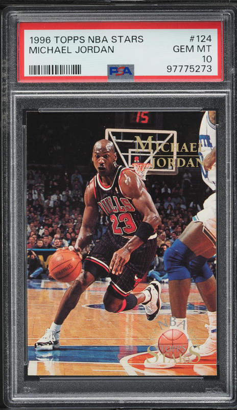 1996 Topps NBA Stars '85 Reprint Michael Jordan #24 PSA 8 NM-MT on