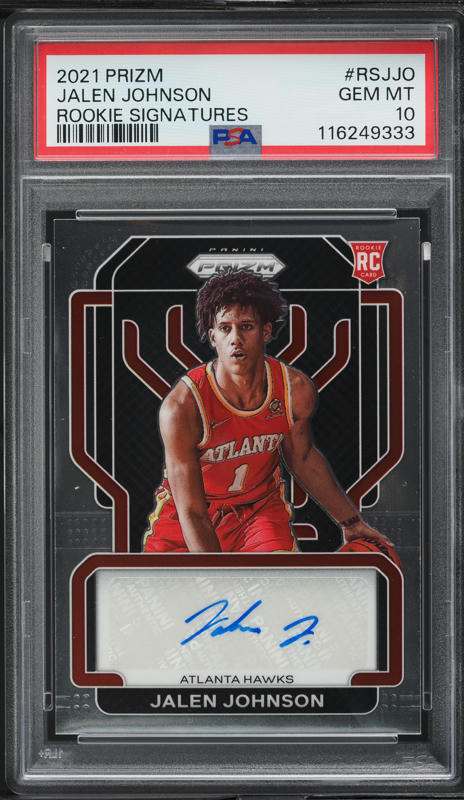 2021 Panini Prizm Jalen Johnson ROOKIE AUTO DNA 10 #RS-JJO PSA 10