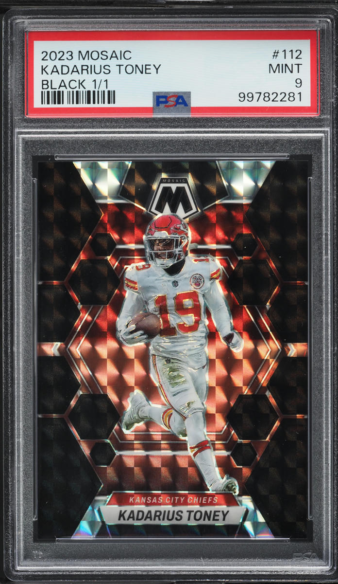 2023 Panini Mosaic Black Kadarius Toney 1/1 #112 PSA 9 MINT