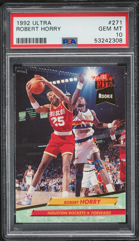 1992 Ultra Basketball Robert Horry ROOKIE #271 PSA 10 GEM MINT on