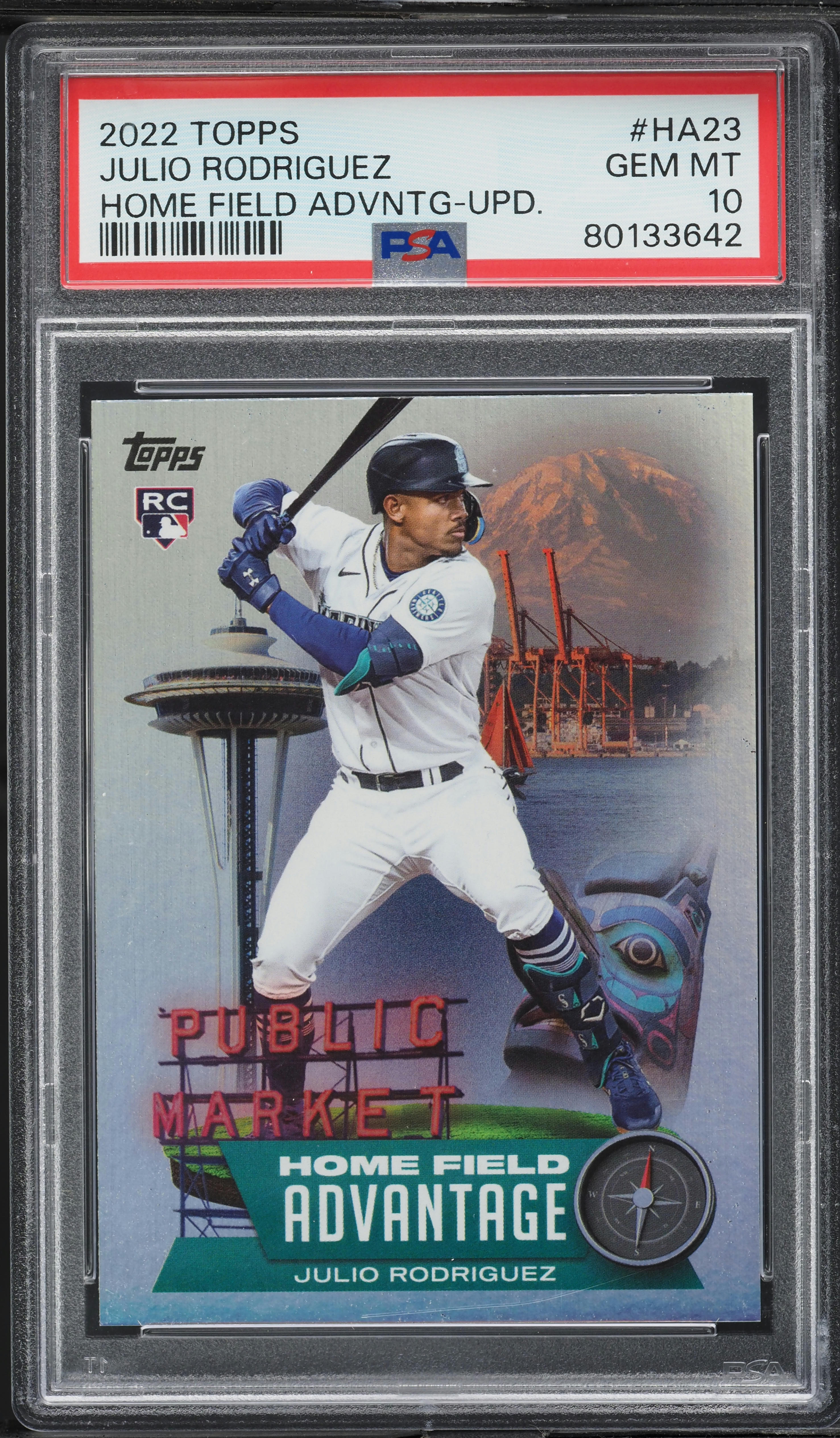 2022 Topps Home Field Advantage Julio Rodriguez ROOKIE #HA-23 PSA 