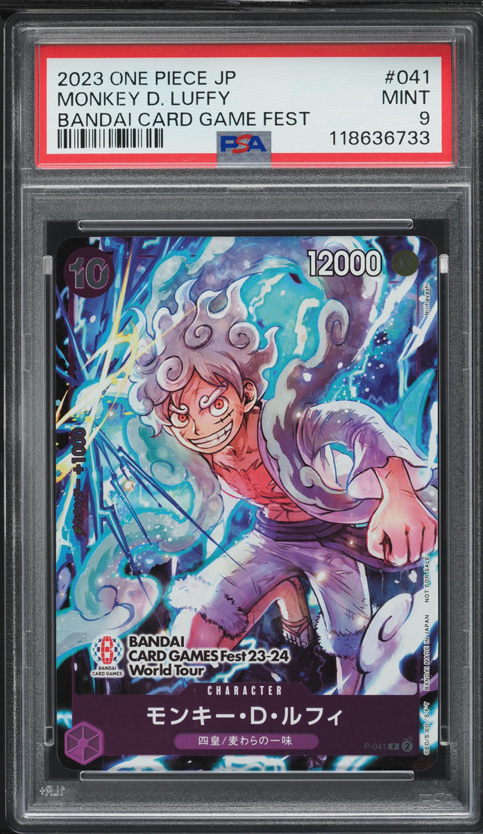 2023 One Piece Japanese Bandai Games Fest Monkey D. Luffy #P-041 PSA 9 MINT
