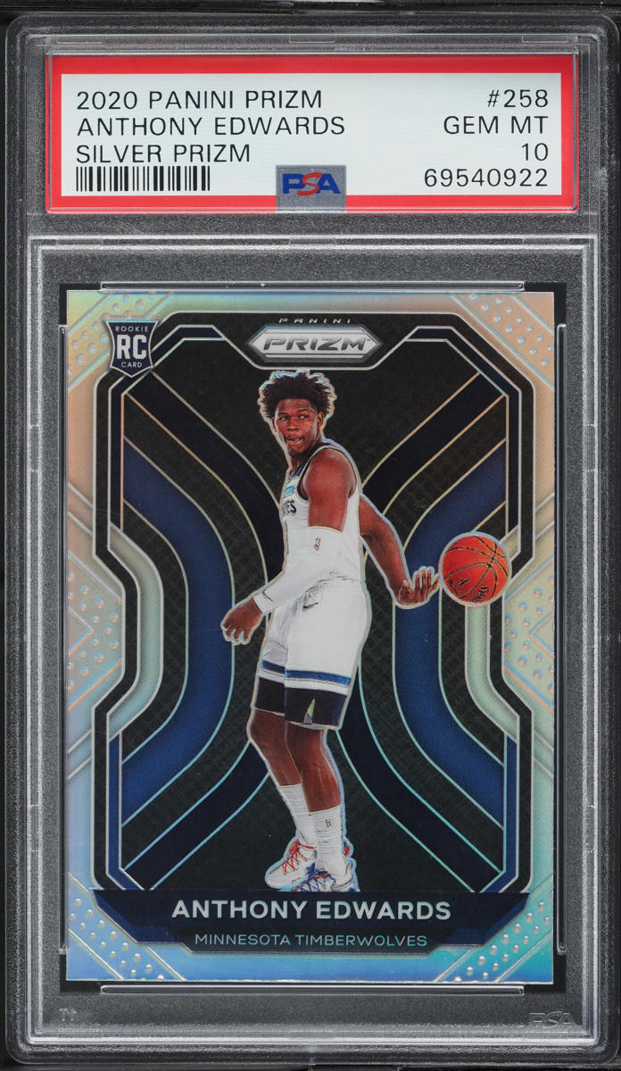 2020 Panini Prizm Silver Anthony Edwards ROOKIE #258 PSA 10 GEM MINT