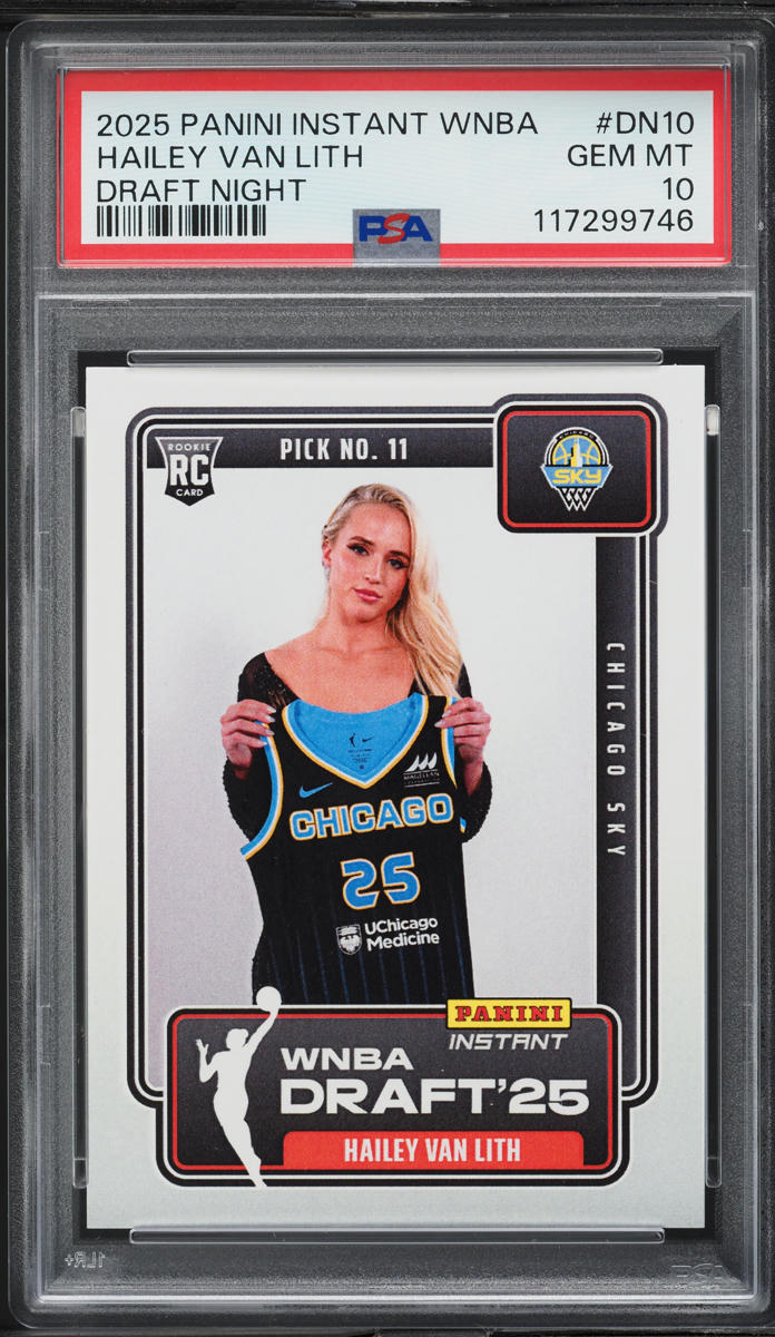2025 Panini Instant WNBA Draft Night Hailey Van Lith RC #DN10 PSA 10 GEM MINT
