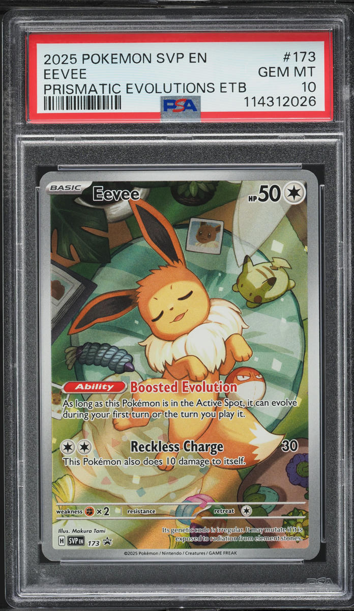 2025 Pokemon SV Black Star Promo Prismatic Evolutions ETB Eevee #173 PSA 10 GEM