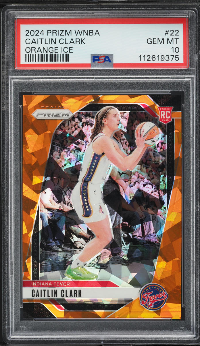 2024 Panini Prizm WNBA Orange Ice Caitlin Clark ROOKIE #22 PSA 10 GEM MINT