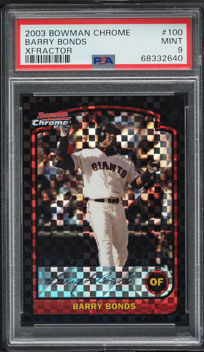 2003 Bowman Chrome Xfractor Barry Bonds #100 PSA 9 MINT
