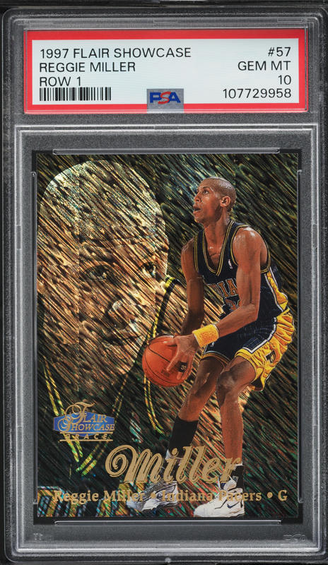 1996 Skybox E-X2000 Credentials Reggie Miller /499 #27 BGS 8.5 NM 