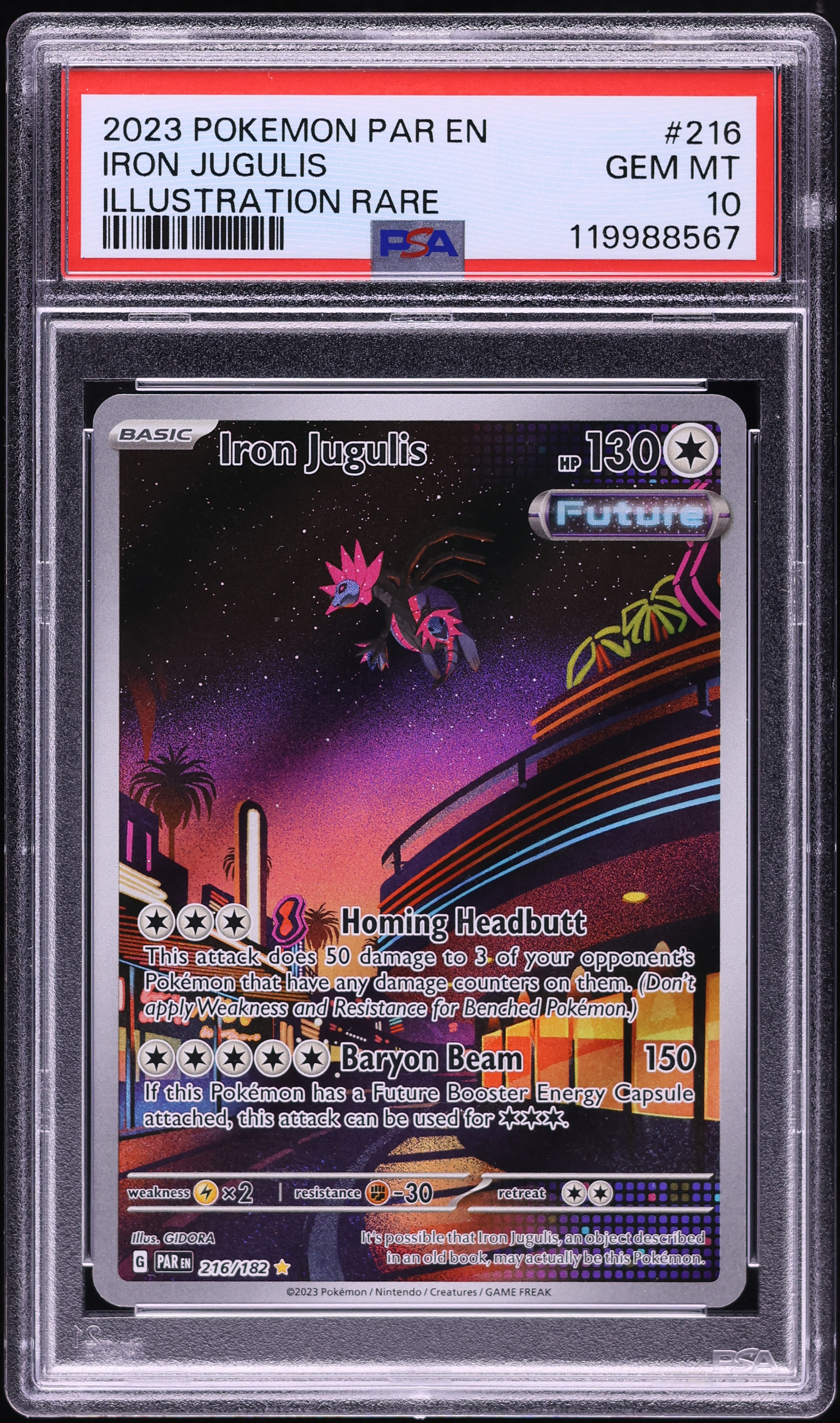 iron jugulis pokemon card value sv4M 078/066 AR 2023 MINT-NM Japanese n085 Colorless / 130 / Basic Attack 1 Iron Jugulis [Reverse Holo] #139