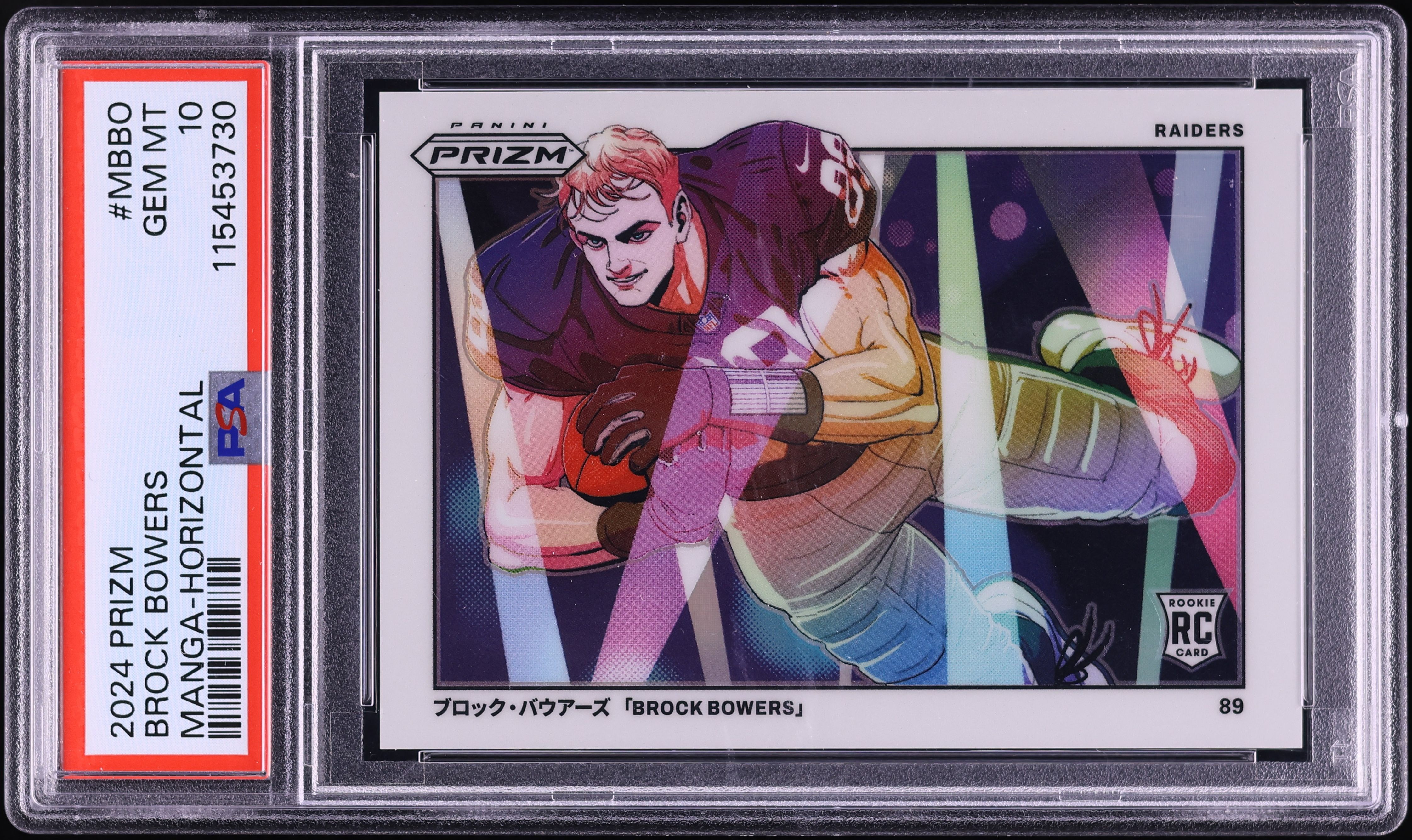 2024 Panini Prizm Manga Horizontal Brock Bowers ROOKIE #MBBO PSA 