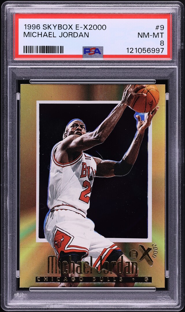 1996 Skybox E-X2000 Michael Jordan #9 PSA 8 NM-MT on Fanatics Collect