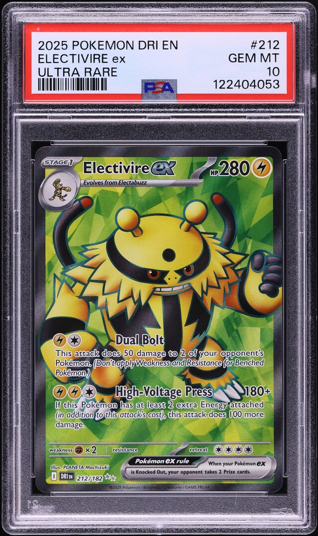 2025 Pokemon Dri En-Destined Rivals Full Art Electivire EX #212