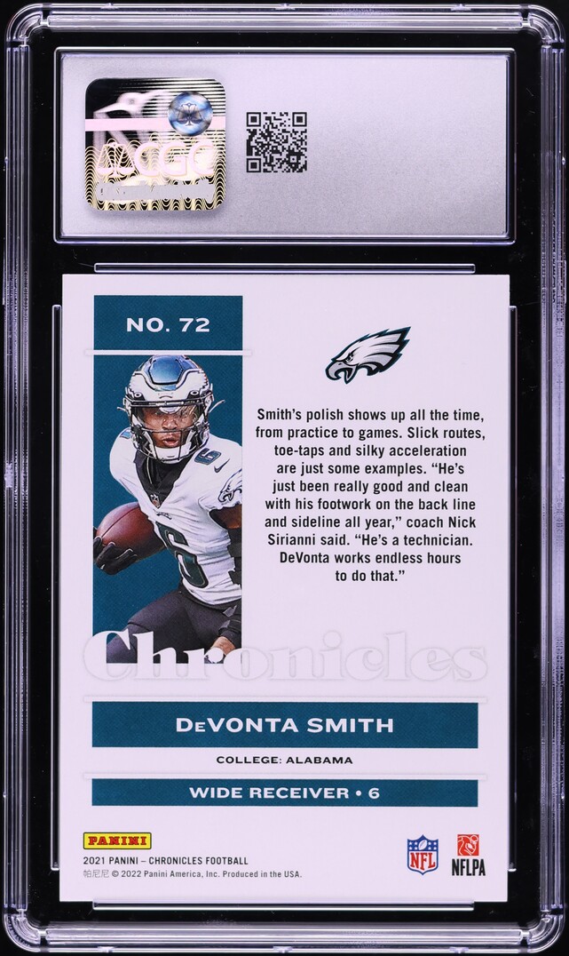 2021 Panini Chronicles DeVonta Smith ROOKIE #72 CGC 10 GEM MINT