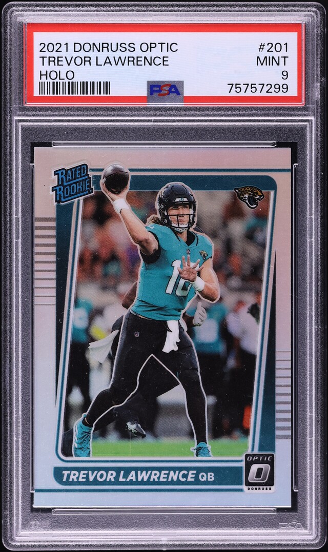 2021 Donruss Optic Holo Trevor Lawrence ROOKIE #201 PSA 9 MINT