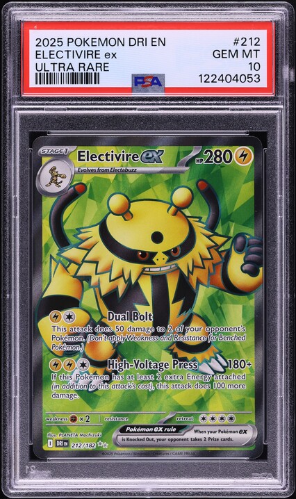 2025 Pokemon Dri En-Destined Rivals Full Art Electivire EX #212
