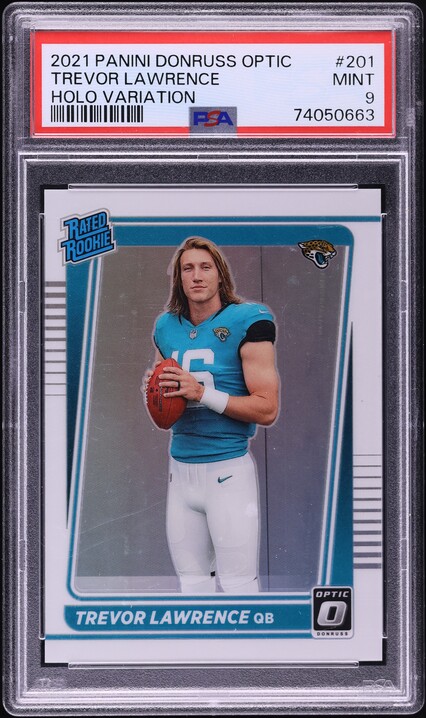 2021 Donruss Optic Variation Holo Trevor Lawrence ROOKIE #201 PSA