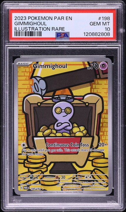 2023 Pokemon Scarlet & Violet Paradox Rift IR Gimmighoul #198 PSA 10 GEM MINT